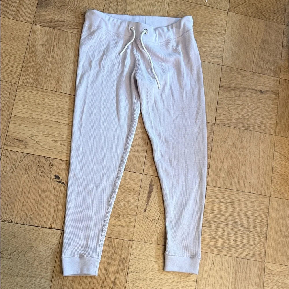 Women's Light Lavender Track Joggers - Casual Drawstring Pants - Picture 1 of 6